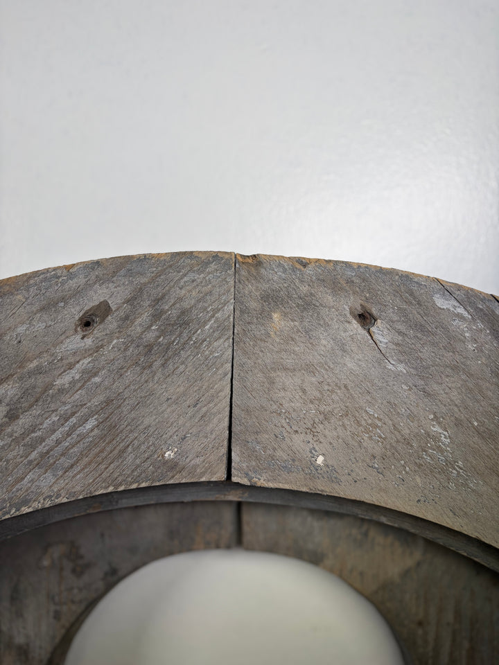 Large Round Wood Quatrefoil Architectural Element