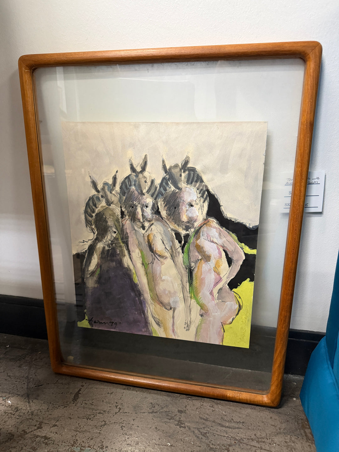 Three Nudes in Armadillo Masks