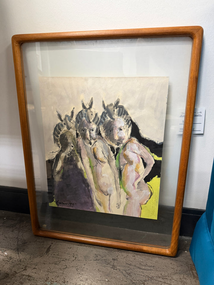 Three Nudes in Armadillo Masks