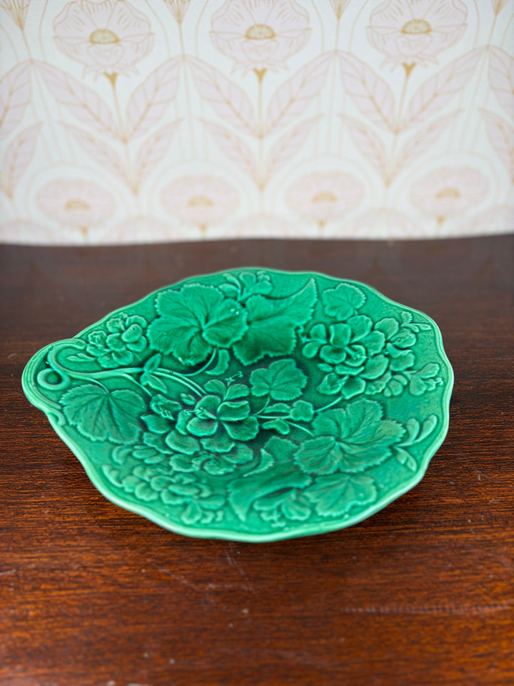 Green Majolica Bread Platter