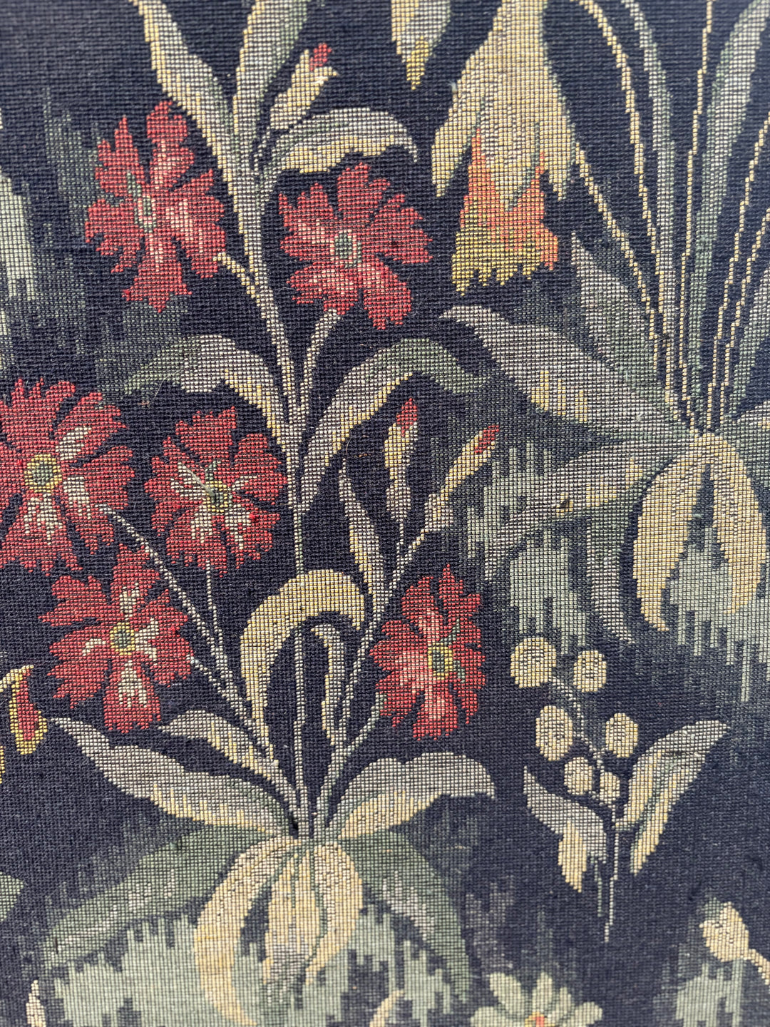 Pair of Barley Twist Dining Chairs with Tapestry Upholstery