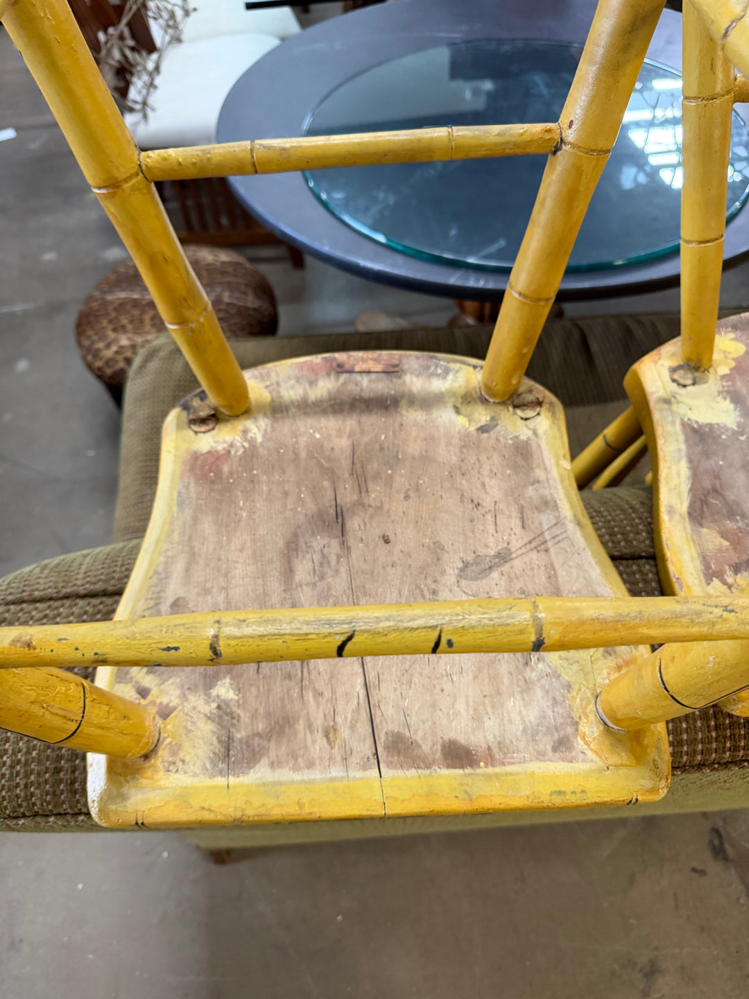 Set of 4 Vintage Wooden Hand Painted Chairs