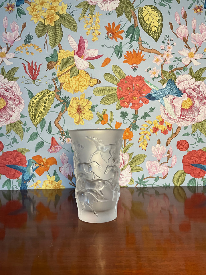 Lalique Mustang Vase - Chip on Rim