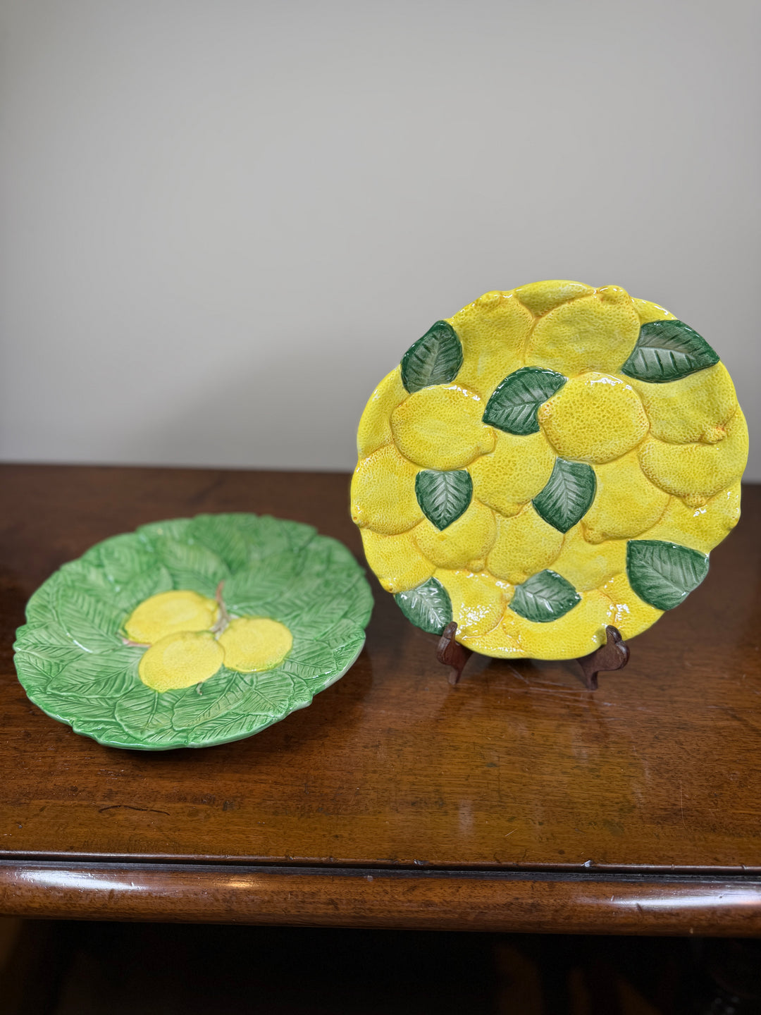 Fitz and Floyd Vintage Lemon Cups, Teapot, and Serving Plates (Priced as a set)