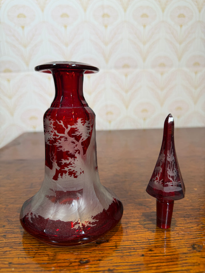 Bohemian Ruby Red Decanter
