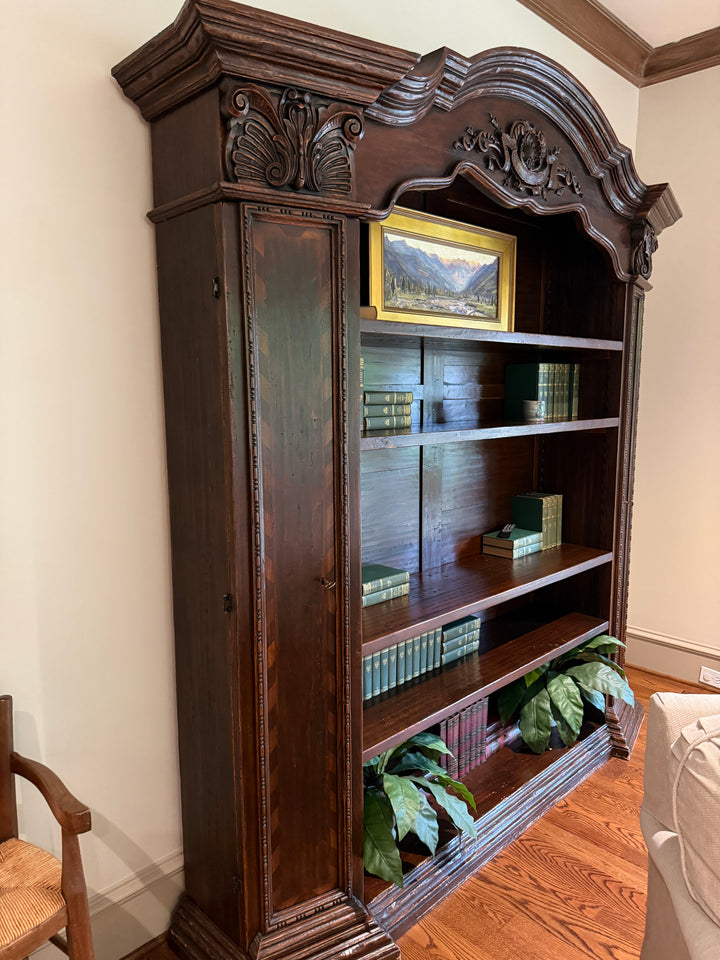Large Vintage Carved Bookcase (Online Only Item)