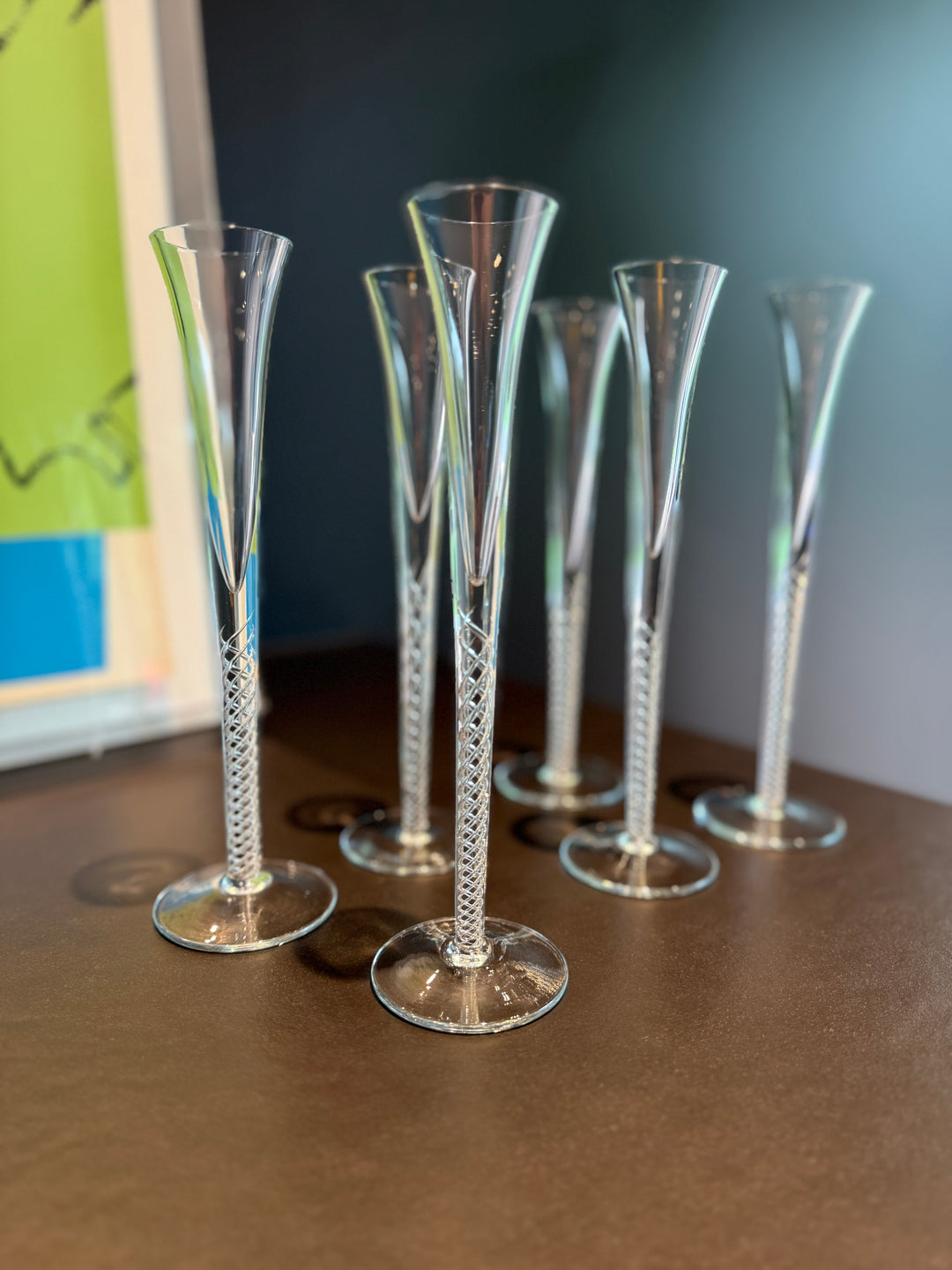 Set of 6 Unmarked Crystal Glasses (Set of 6)