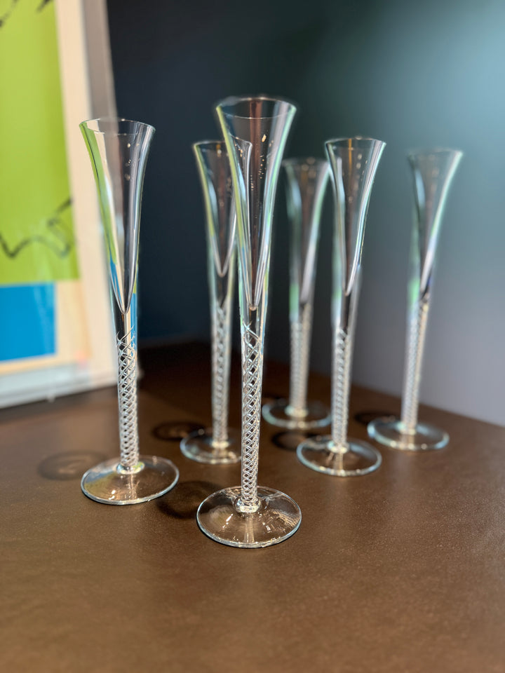 Set of 6 Unmarked Crystal Glasses (Set of 6)