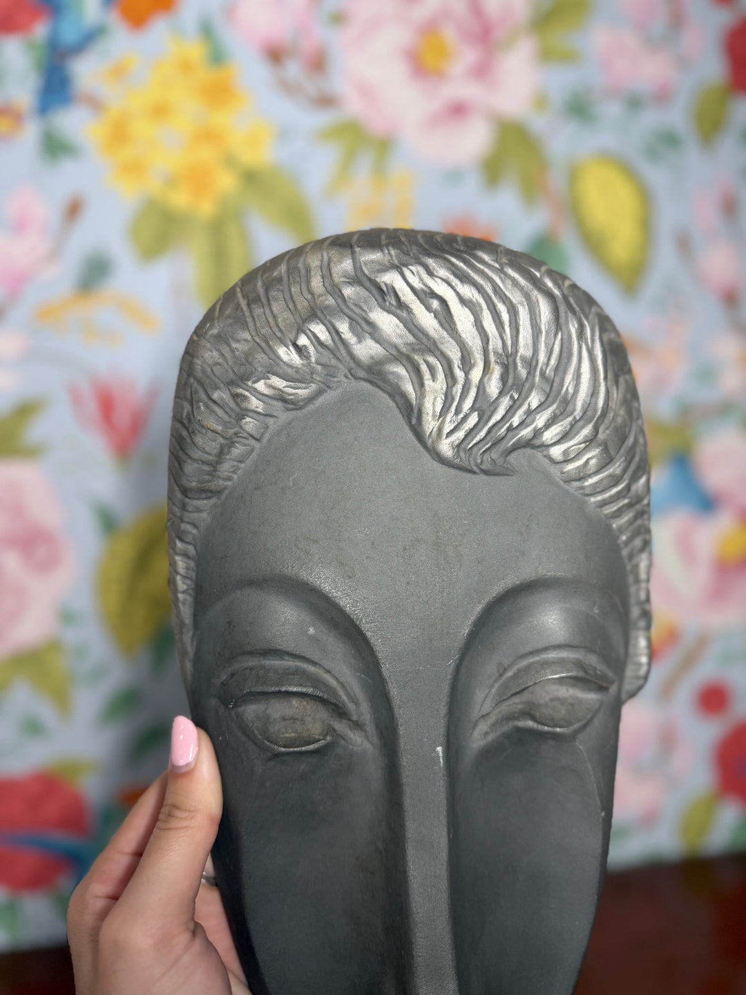 Letitia Metal Face Sculpture