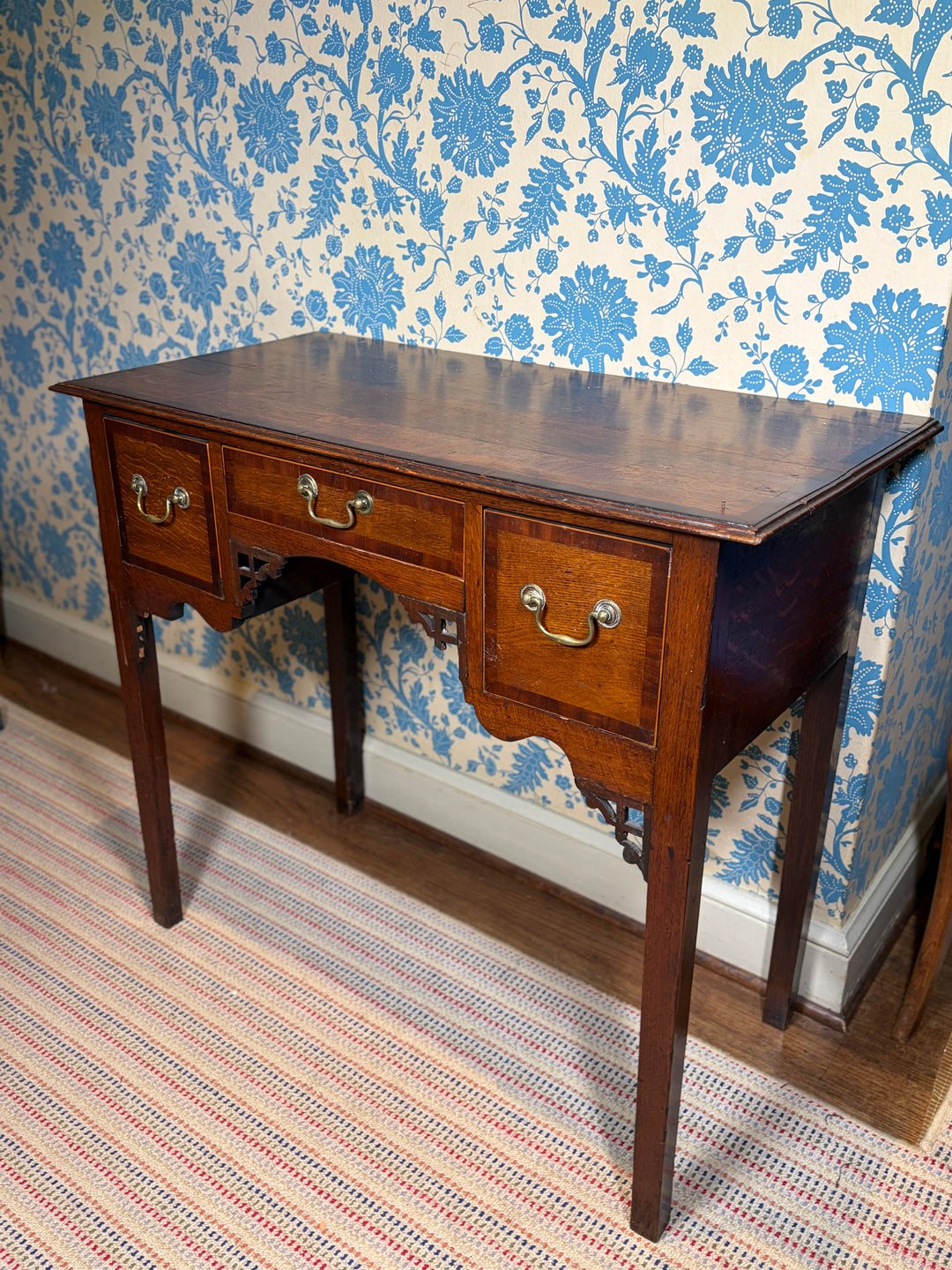 Antique Georgian Oak/Mahogany Lowboy