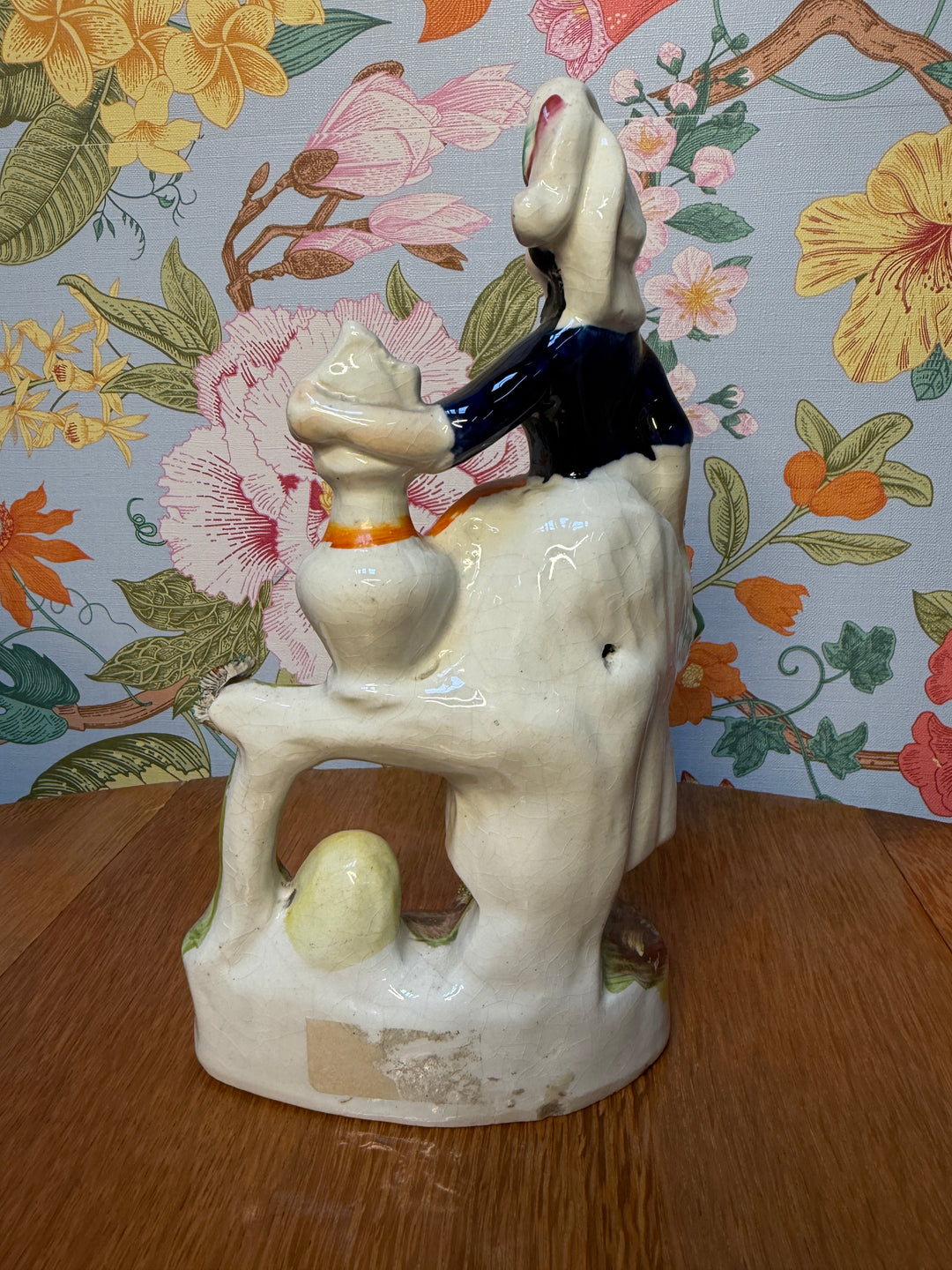 Antique Staffordshire Lady with Flowers