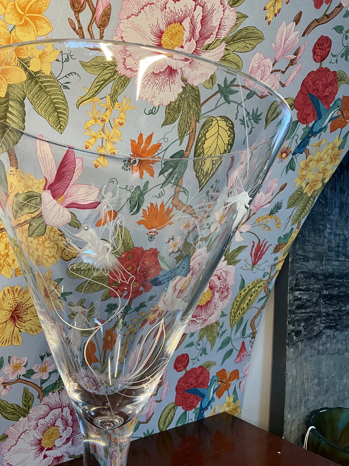 Etched Fairy Vase