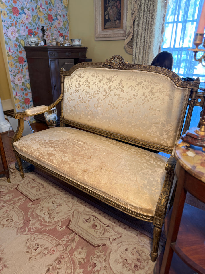 Louis XVI Gilded Settee