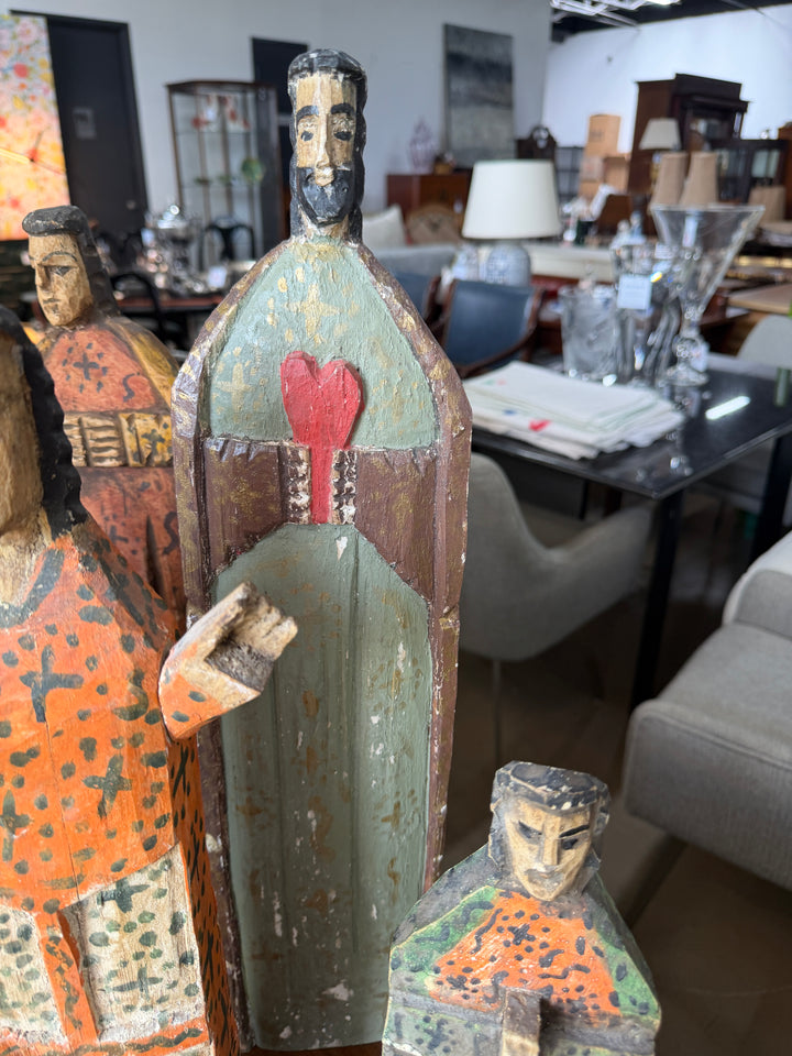 Nine Mexican Folk Art Figurines