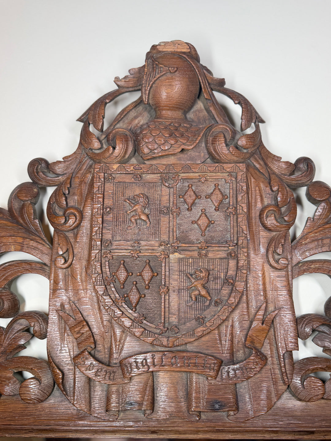 English Carved Oak Mirror