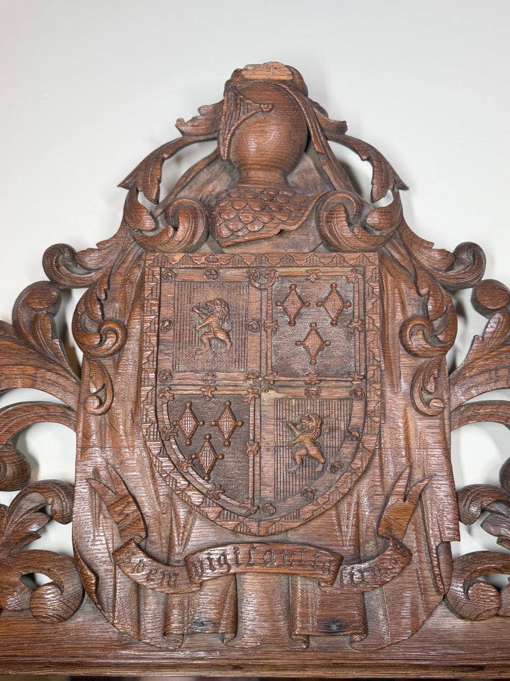 English Carved Oak Mirror