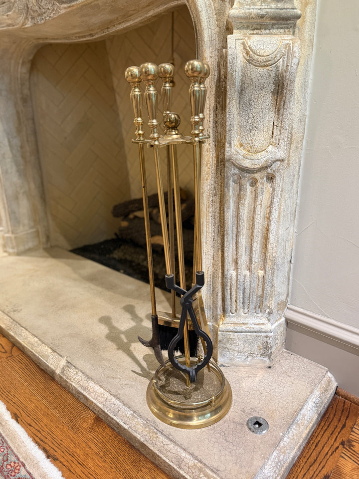 Vintage Brass Fireplace Set (Online Only Item)