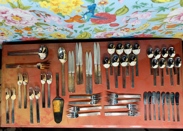 Puiforcat Silverplated Nantes Flatware (Service for 8 + 4 Serving Pieces)