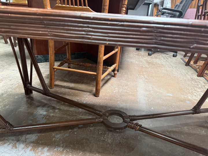 Vintage Bamboo and Rattan Coffee Table