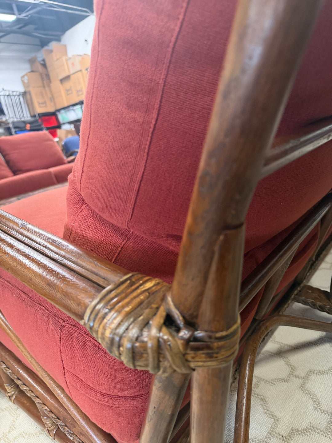 Vintage Bamboo and Rattan Sofa