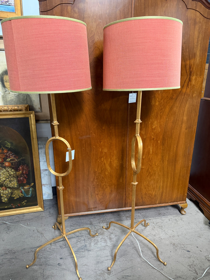 Floor Lamps with Shades with Red/Green Trim