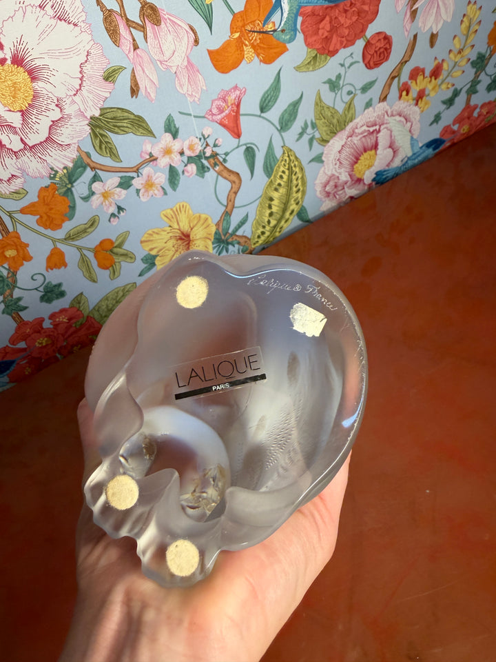 Lalique Cat with Double Chipped Ear