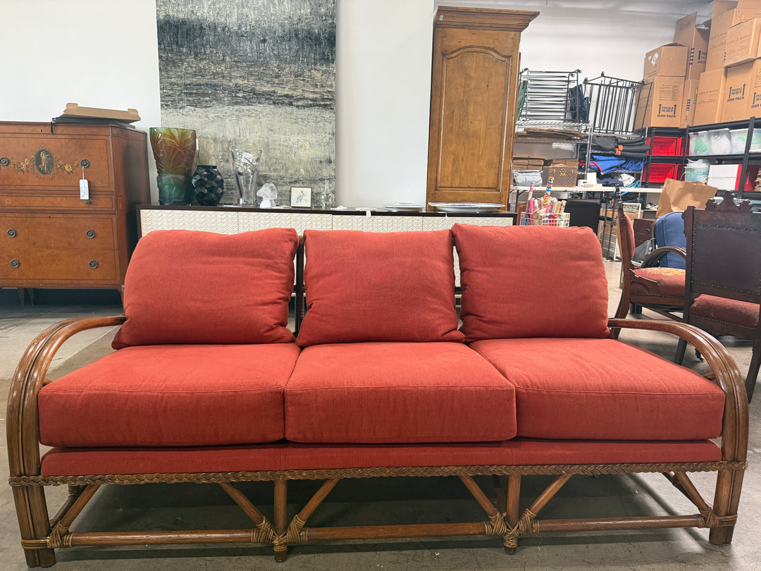 Vintage Bamboo and Rattan Sofa