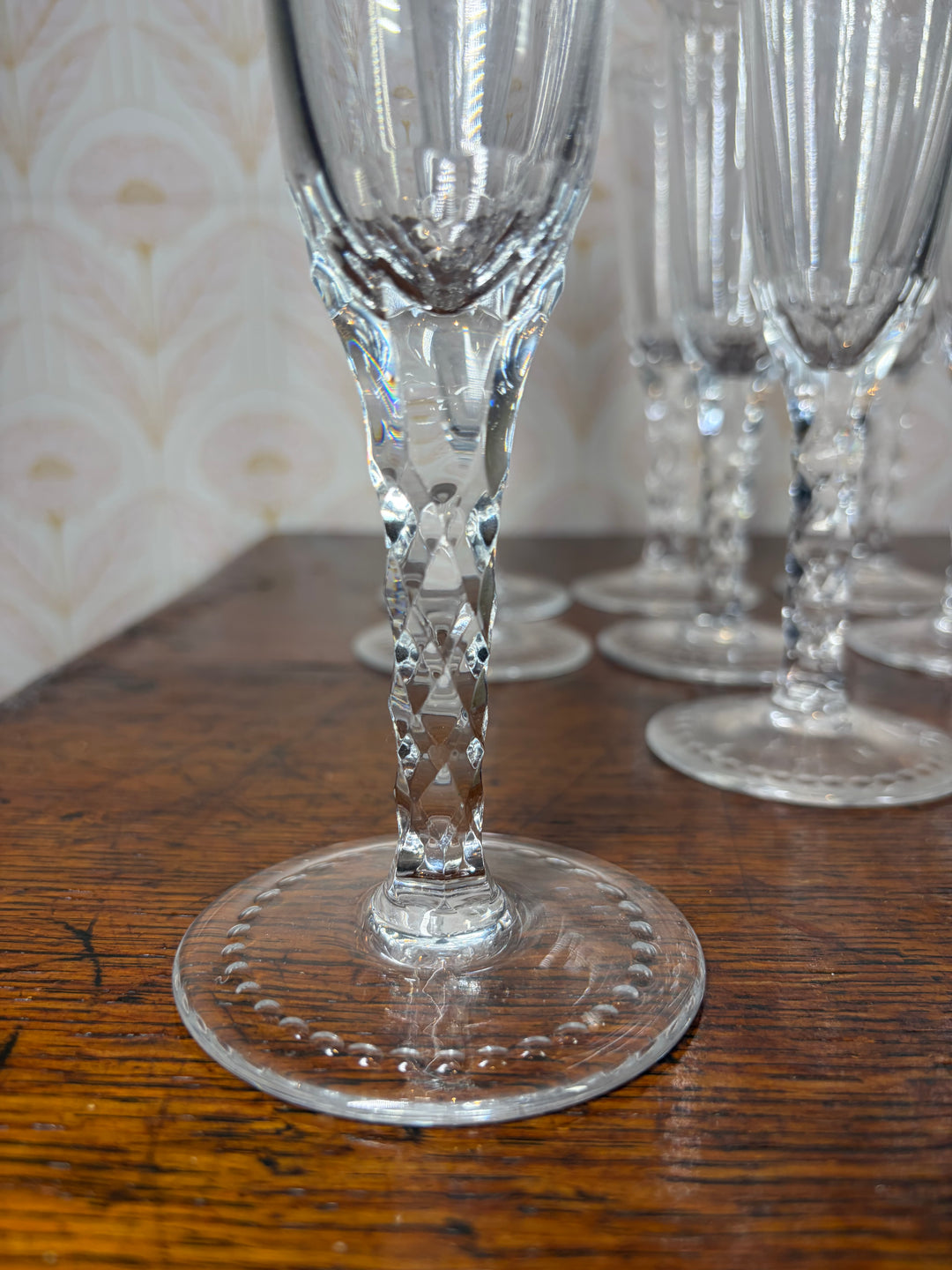 Set of 11 William Yeoward Champagne Flutes