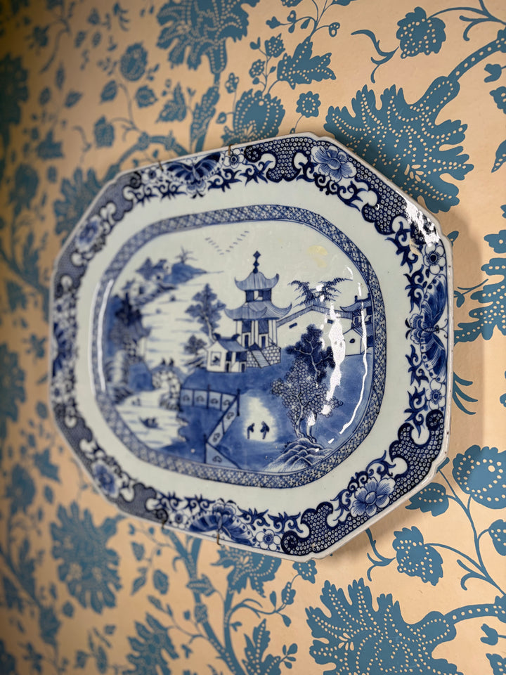 Blue Willow Antique Wall Plate