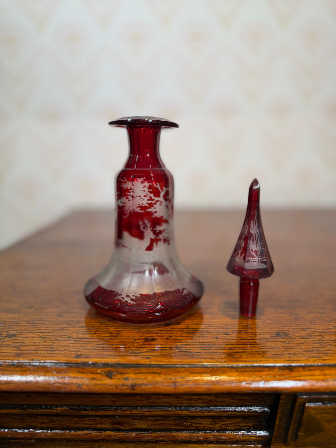 Bohemian Ruby Red Decanter