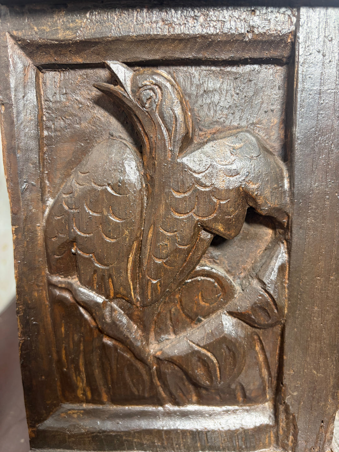 Carved Wood Architectural Pedestal or Reliquary Base