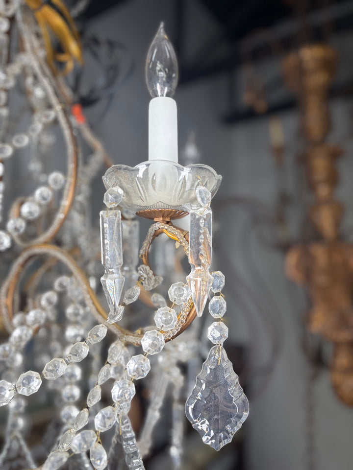 Multi-Arm Crystal Beaded Chandelier