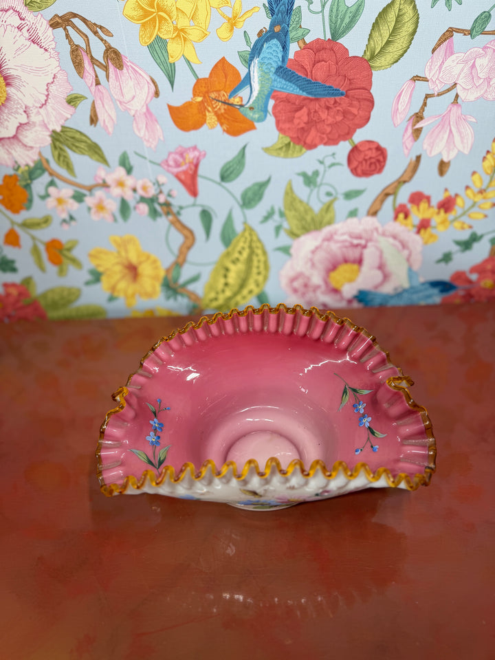 Antique Art Glass Victorian Berry Server