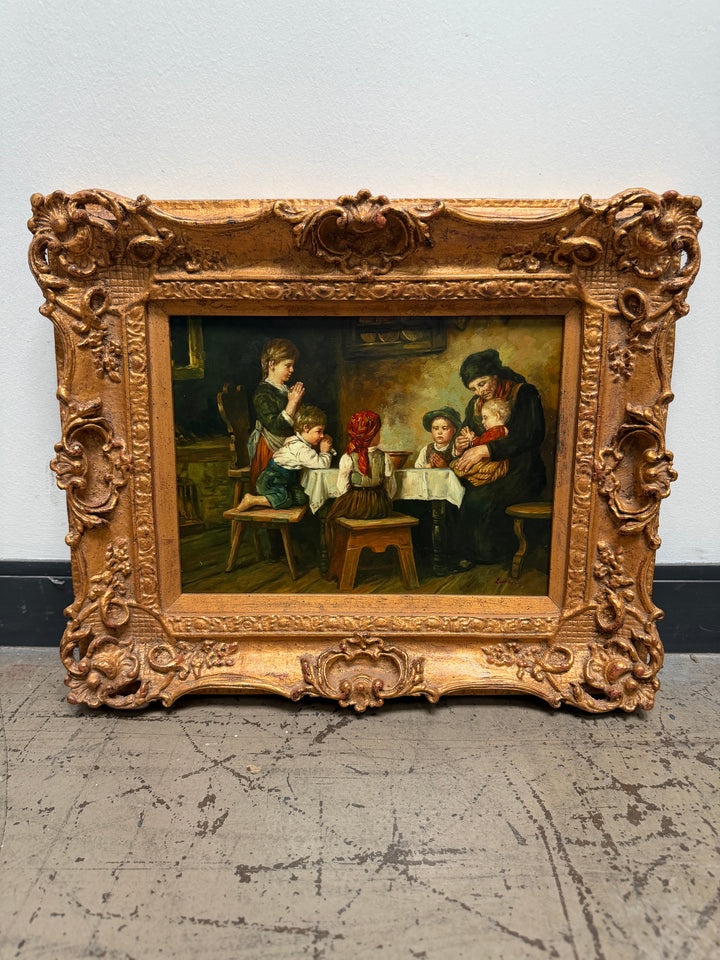 Five Children and Caretaker Oil Painting