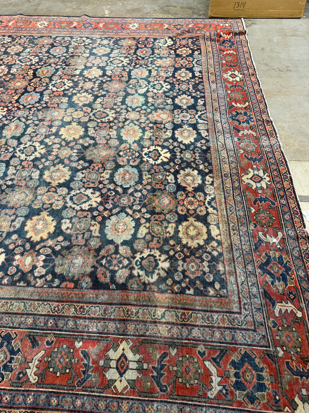 Antique Sultanabad Overall Pattern Mahal