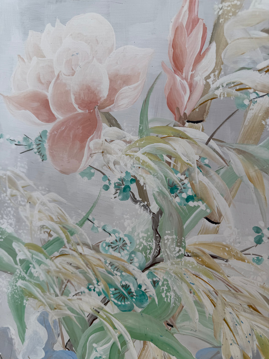 Painted Screen by Lucien Lienfelder, Signed