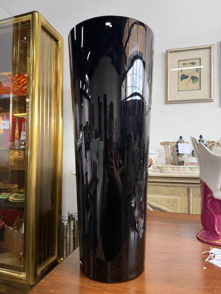 Unmarked Black Vase