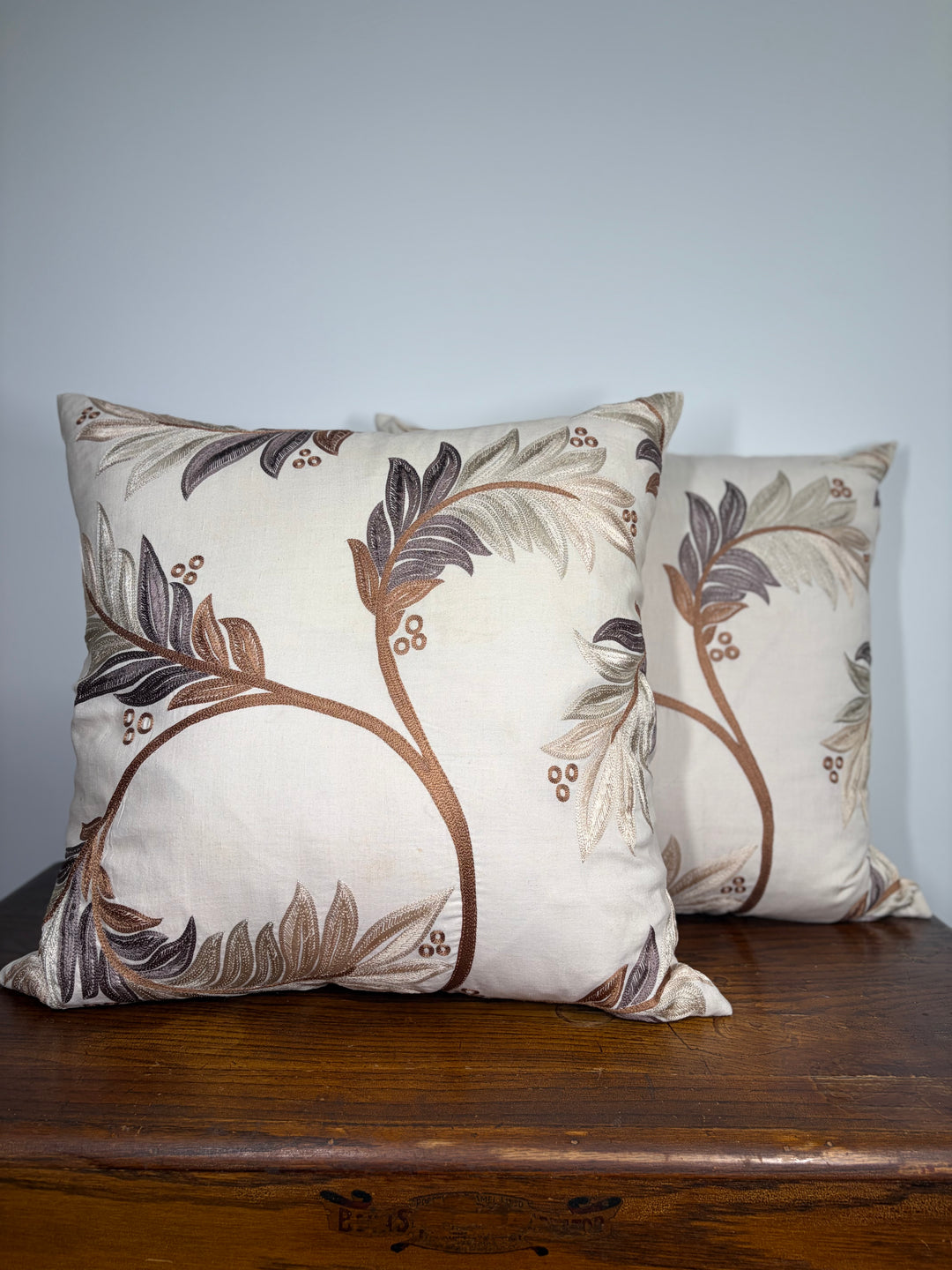 Pair of Bliss Studio Floral Botanical Throw Pillows