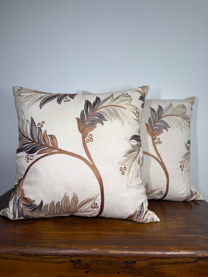 Pair of Bliss Studio Floral Botanical Throw Pillows