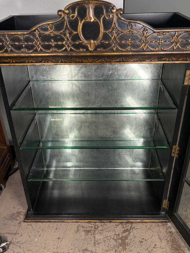 European Crossroads by John Richard Wall Hanging Display Cabinet with Glass Shelves