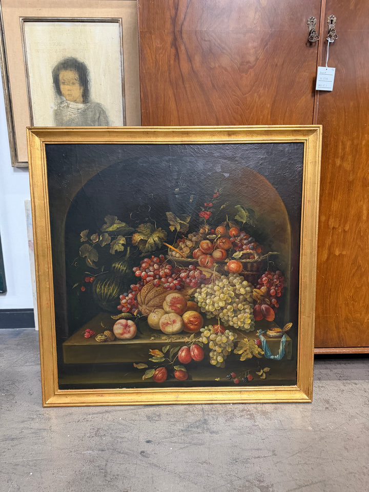 Still Life Fruit Oil on Canvas Painting