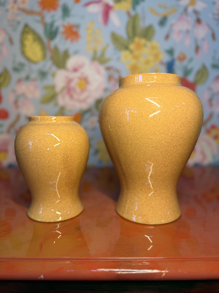 Set of Mustard/Brown Vases For Tiffany