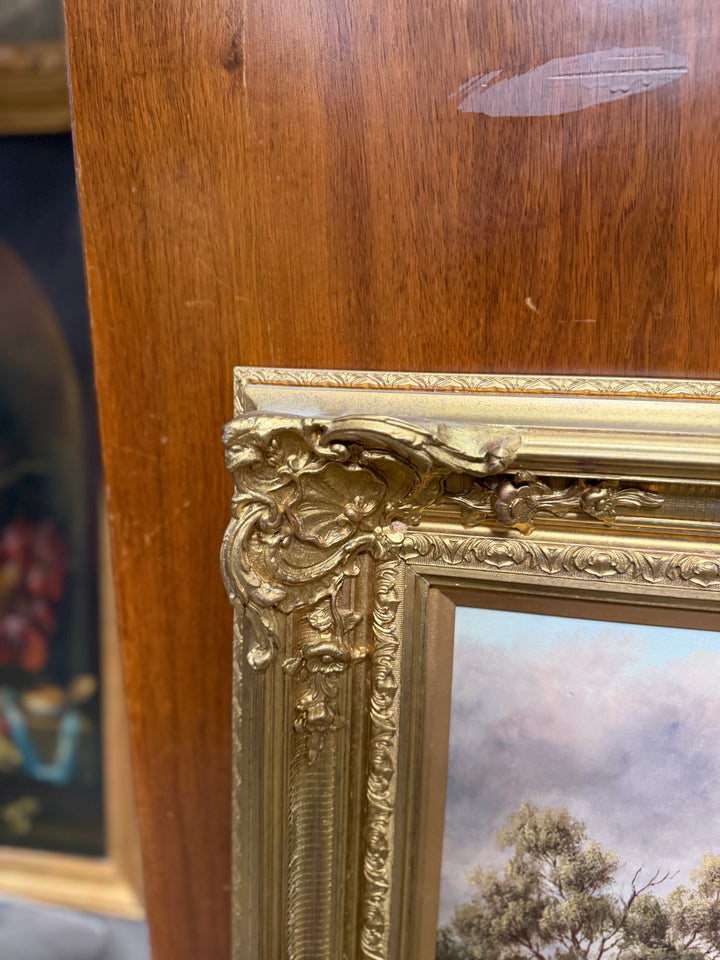 Vintage Oil Painting in Gilt Frame