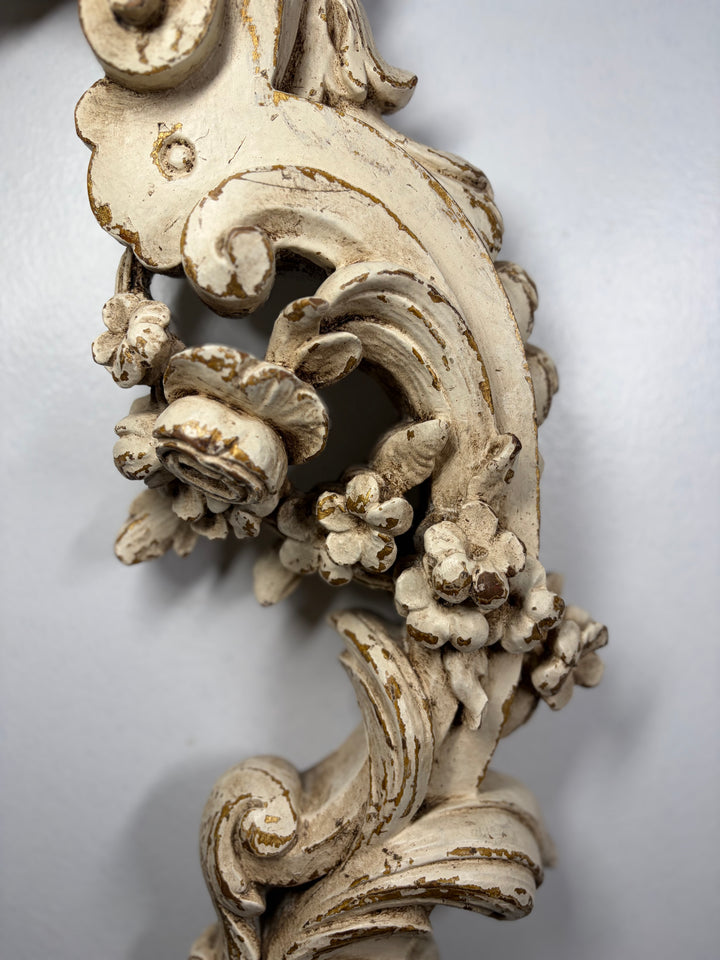 Large Baroque-Style Carved Architectural Arch Wall Ornament
