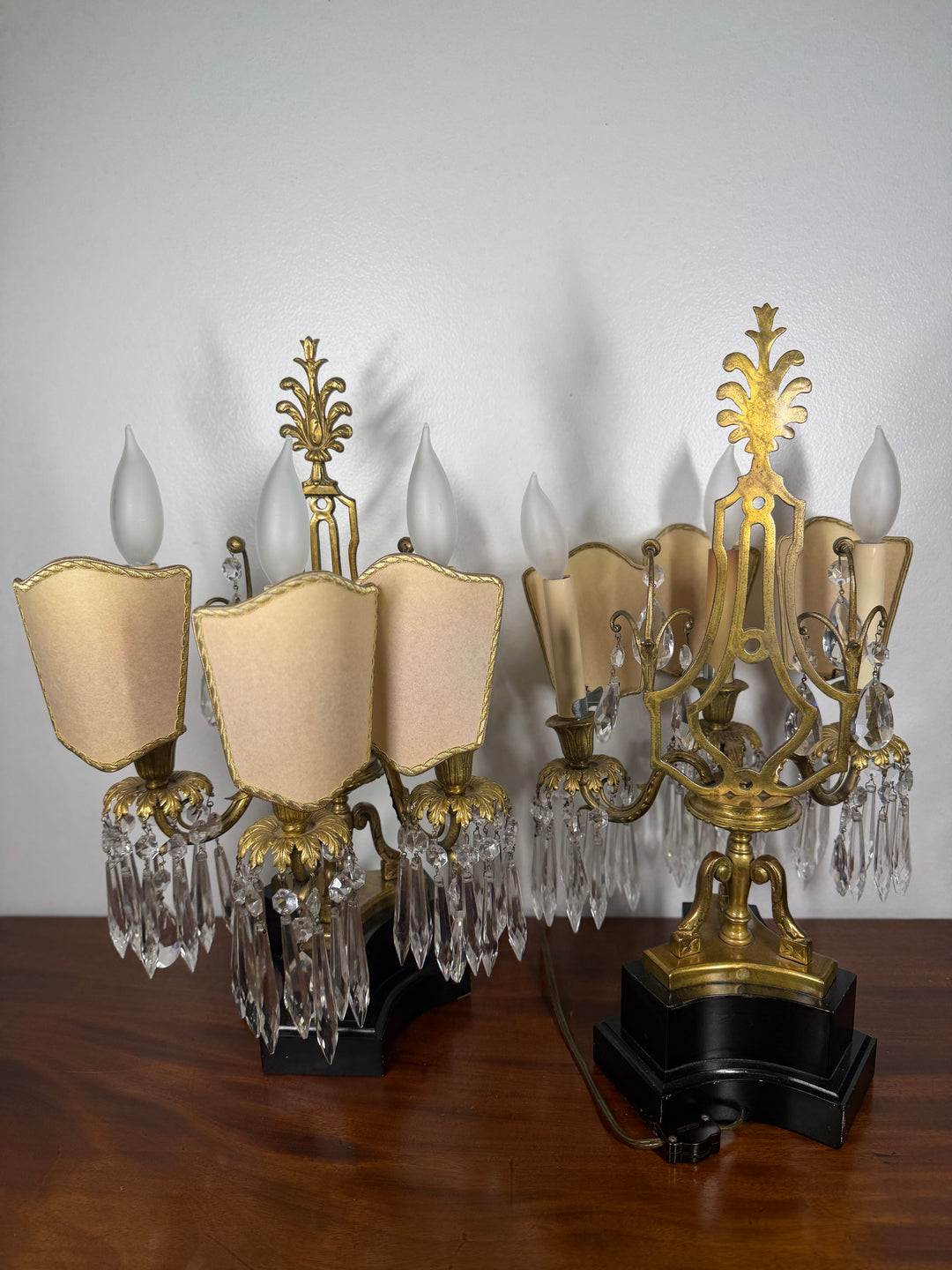 Electric Candleabra Table Lamps - Set of 2