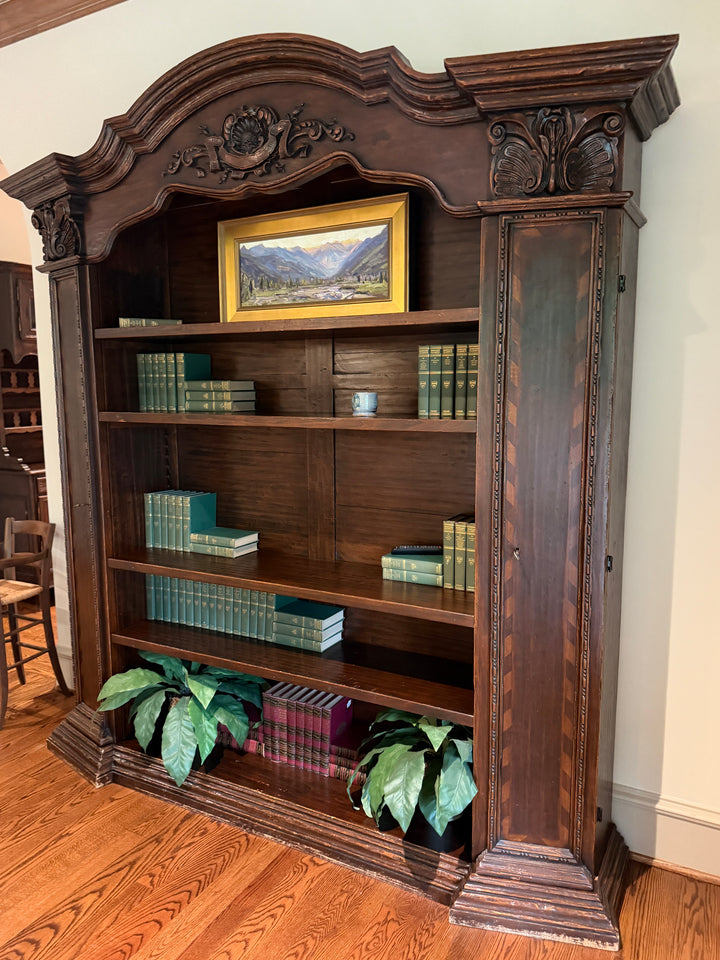 Large Vintage Carved Bookcase (Online Only Item)