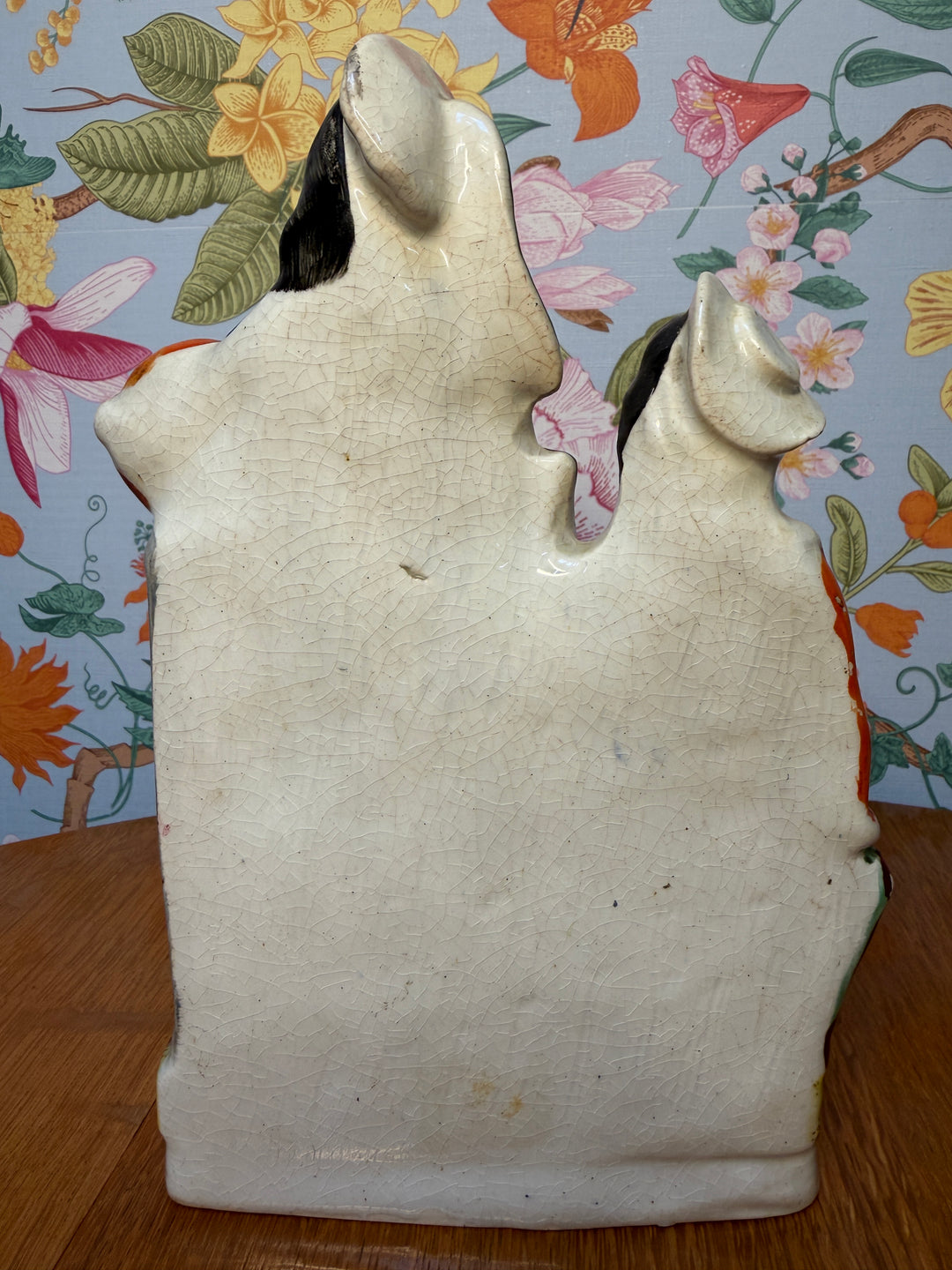 Antique Staffordshire Musicians Lady and Man