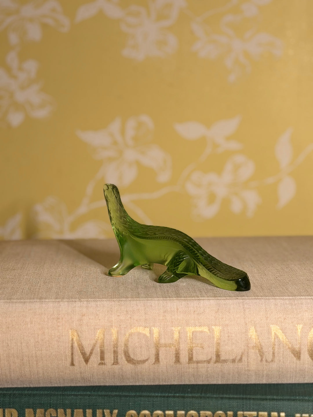 Lalique Green Dinosaur