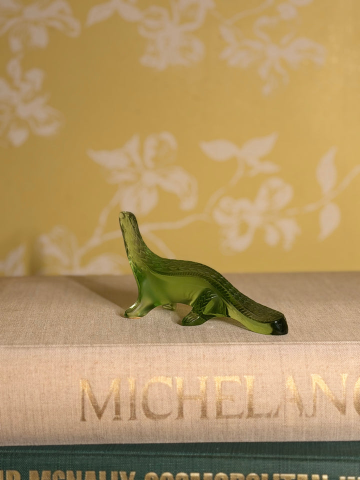 Lalique Green Dinosaur