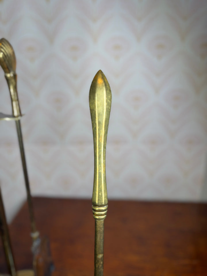 Miniature Brass Fireplace Set - 5 Pieces